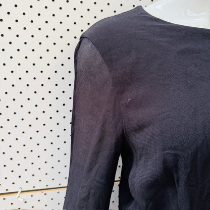 SAINT LAURENT / Open Back Long Sleeve Dress / Black / $5,000rrp (3912247629263469259)