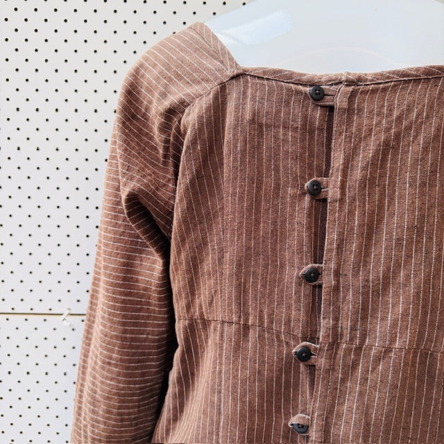 PAIGE JANSEN / handmade linen dress / s (3912247654865459223)