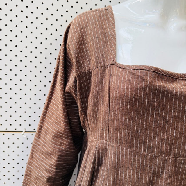 PAIGE JANSEN / handmade linen dress / s (3912247658461424397)