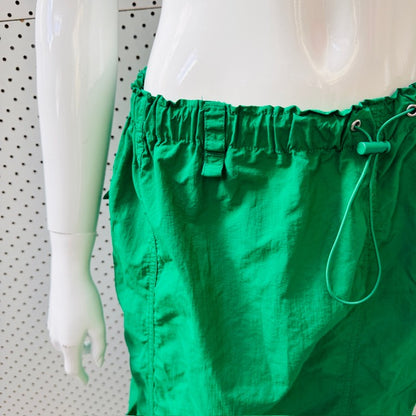 Cuidado Con El Perro / emerald green cargo or "parachute" maxi skirt / m (3912247666123588176)