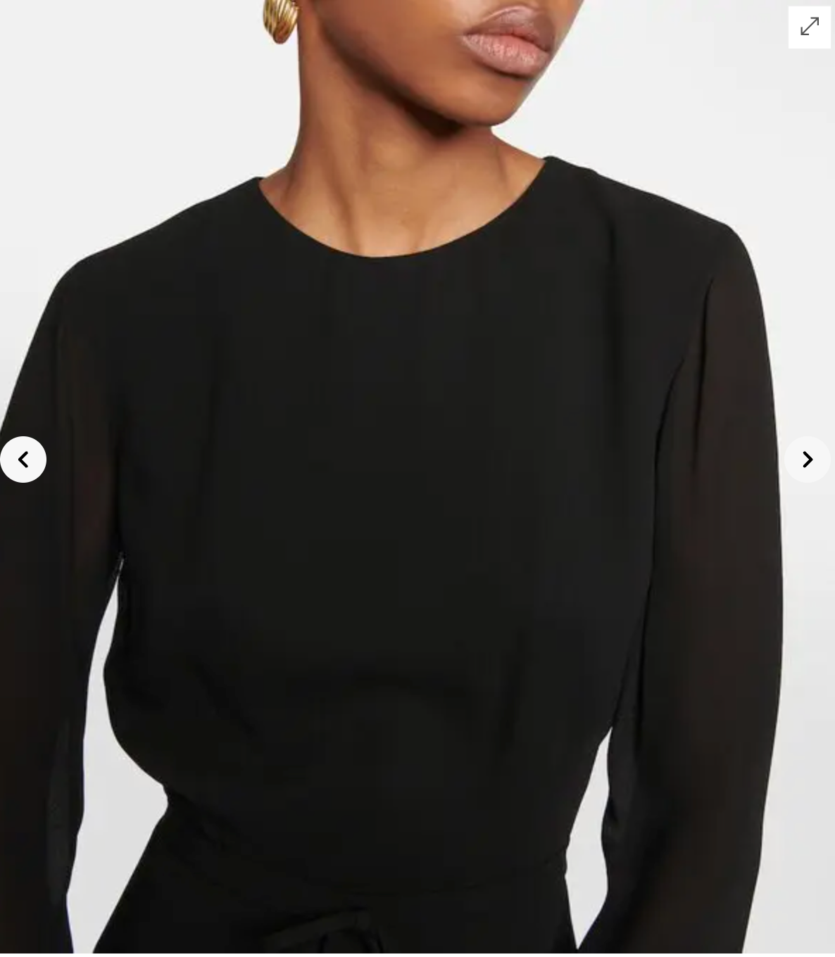 SAINT LAURENT / Open Back Long Sleeve Dress / Black / $5,000rrp (3912258795645794640)