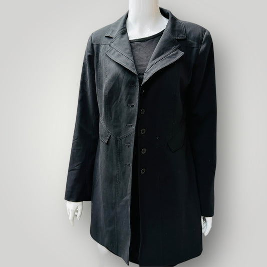 JANE DANIELS / black wool coat / s (3912319933809875802)