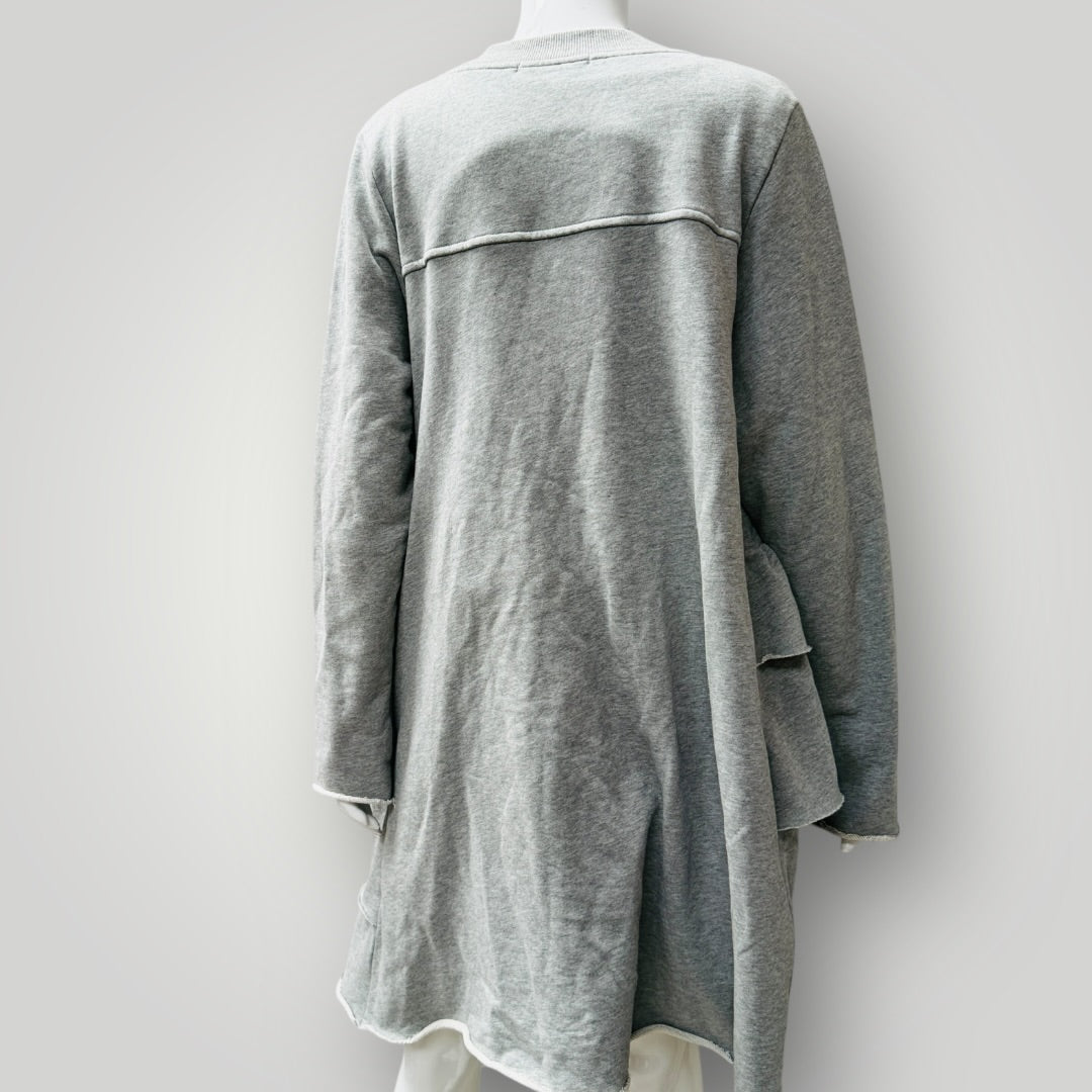 BLACKLIST / ruffle jacket in grey marle / m (3912319953120106381)