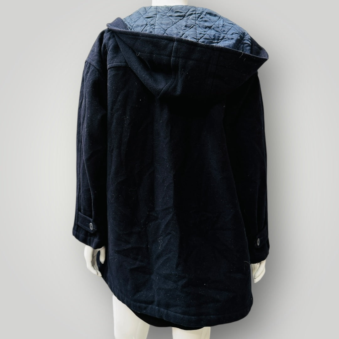 1960s vintage / THE SCOTCH HOUSE / navy wool duffel coat / m (3912319963551182298)