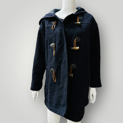 1960s vintage / THE SCOTCH HOUSE / navy wool duffel coat / m (3912319964934716422)