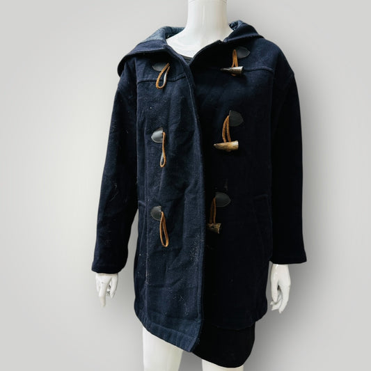 1960s vintage / THE SCOTCH HOUSE / navy wool duffel coat / m (3912319964934716422)
