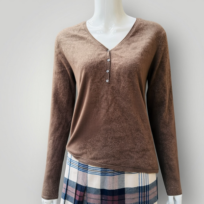 Eric Bompard / 100% Cashmere Henley Sweater / L (3912403685295844587)