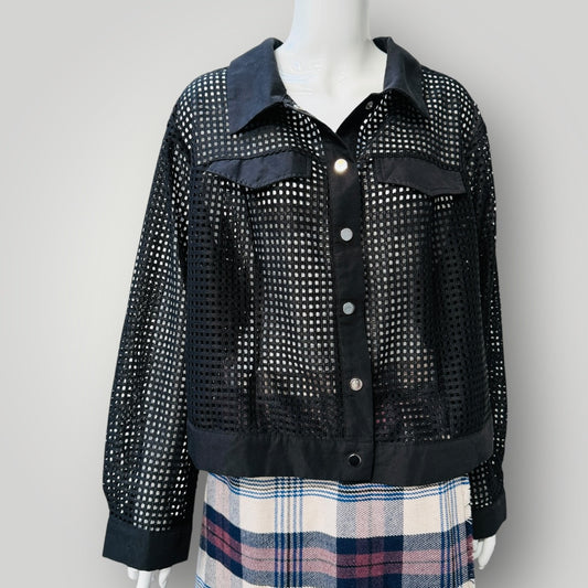 black mesh biker jacket / 2xl (3912618623032923794)