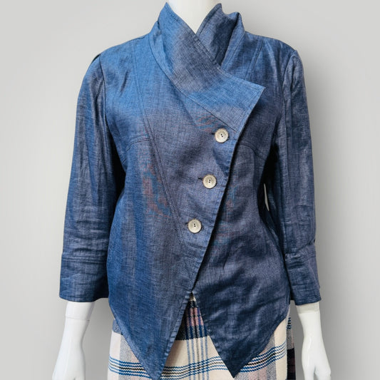 JANE DANIELS / linen jacket / made in nz / 12 (3912618642357786198)