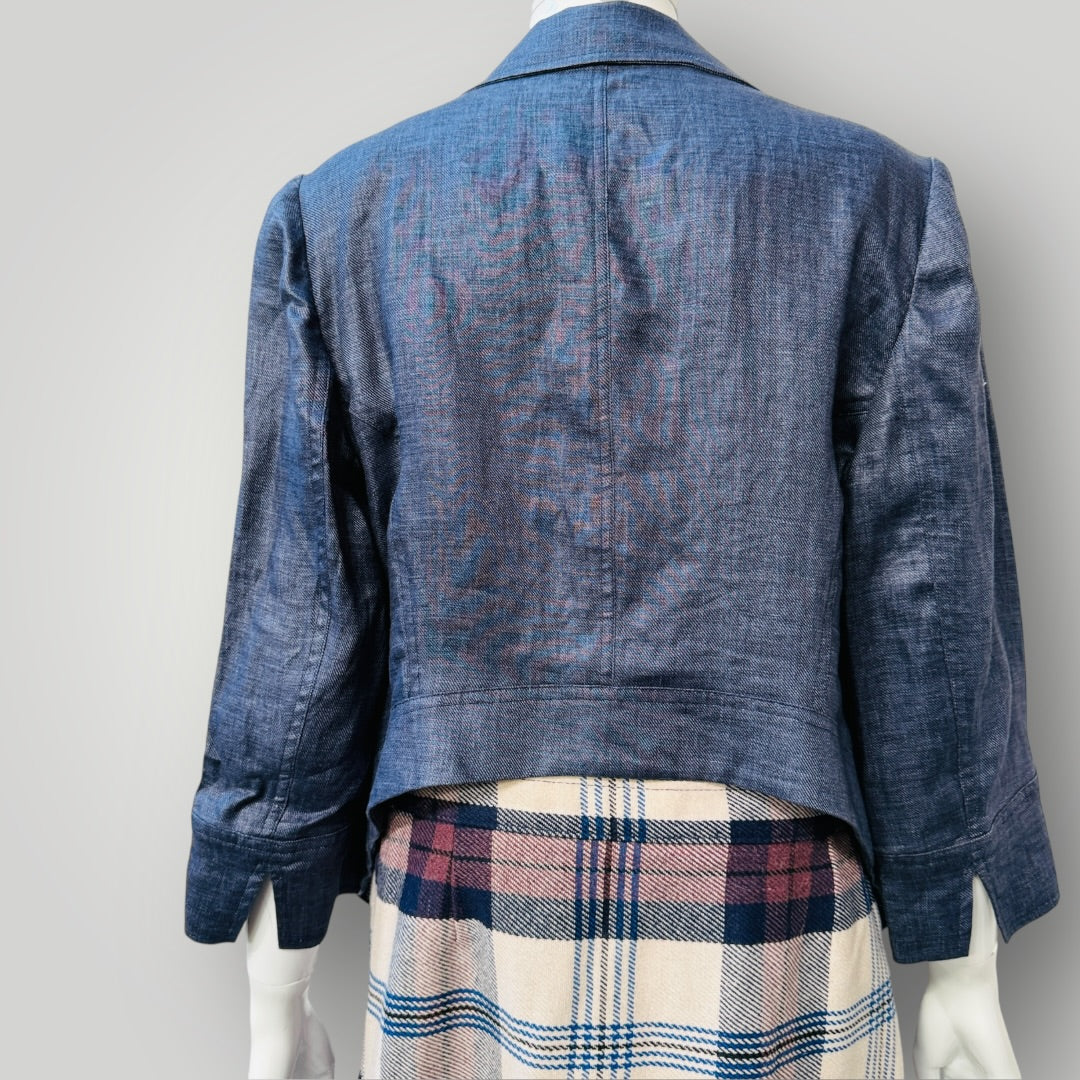 JANE DANIELS / linen jacket / made in nz / 12 (3912618644735942110)