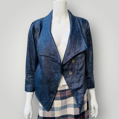 JANE DANIELS / linen jacket / made in nz / 12 (3912618647419687257)