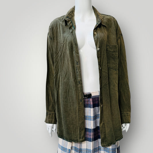 1990s nz vintage / GLASSONS / oversized shirt / made in nz / M/L (3912618652969547455)