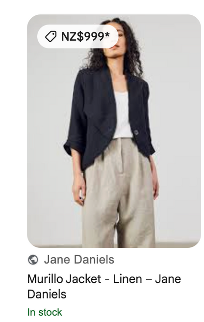 JANE DANIELS / linen jacket / made in nz / 12 (3912923745939727600)