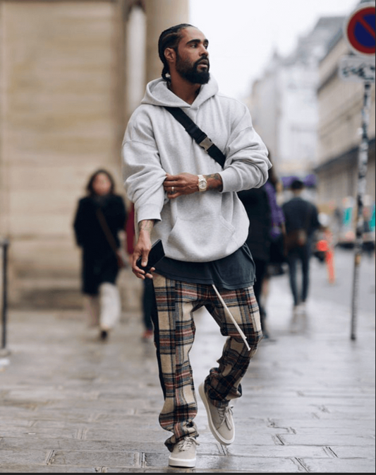 Fear of God / tartan track pants / wool + silk / XL (3913011779880390827)