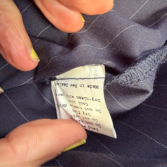 JIMMY D / 'blair' pant in blue pinstripe / 12 (3913104979395551897)