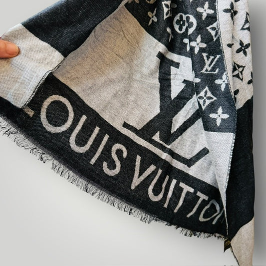 LOUIS VUITTON / monogram scarf /  cashmere silk (3913206074483786536)