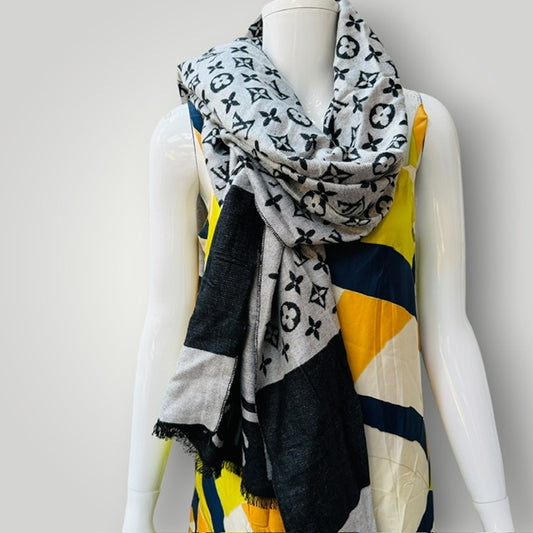 LOUIS VUITTON / monogram scarf /  cashmere silk (3913206078229427656)