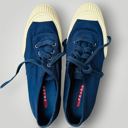 PRADA SPORT / cotton canvas sneakers / 39 / ss14 (3913206080490669176)