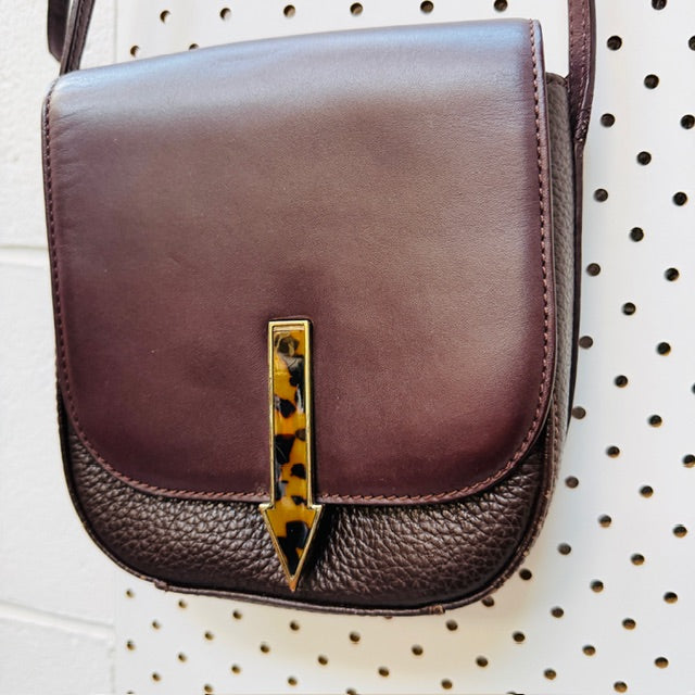 KAREN WALKER / cross body arrow bag / brown leather (3913206216239652162)