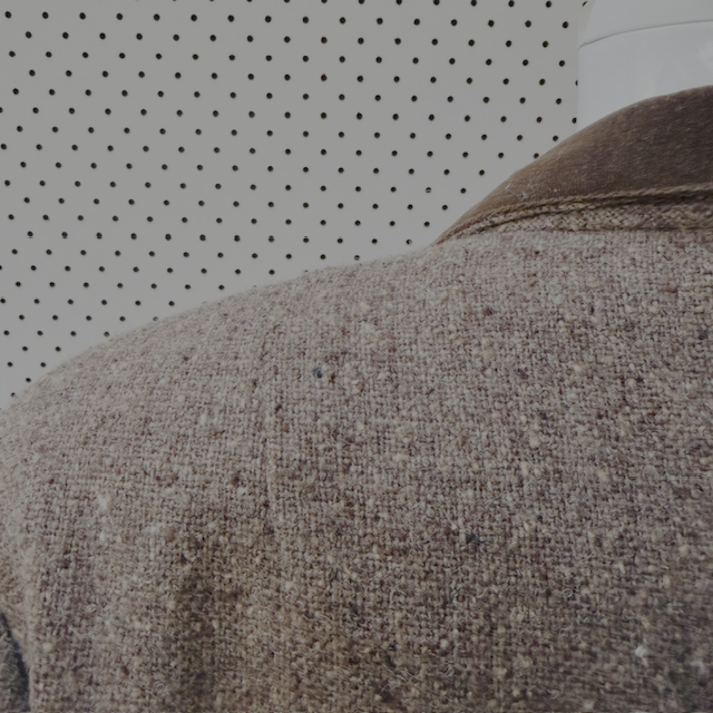 1960s nz vintage / tweed riding jacket / velvet collar / s/m (3913539707053632327)