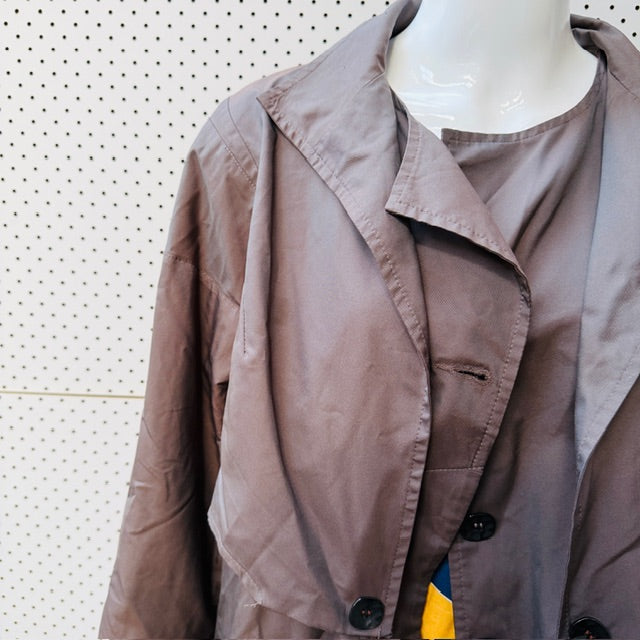 JANE DANIELS / trench coat / 16 / made in nz (3913540525196364972)