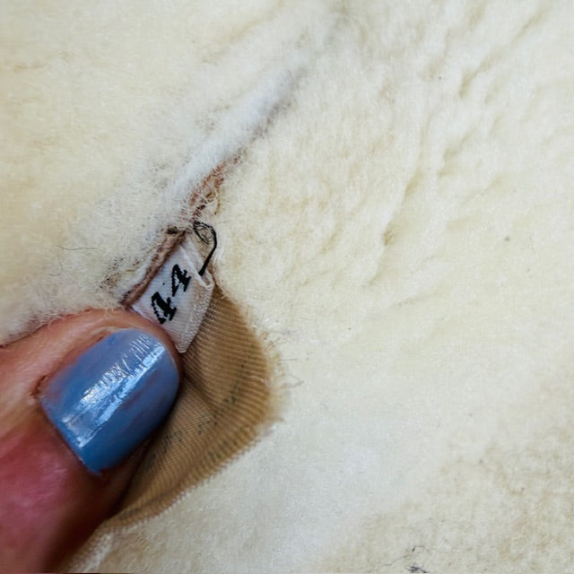 1970s french vintage / shearling leather + sheepskin jacket / 44 (3913540582971289124)