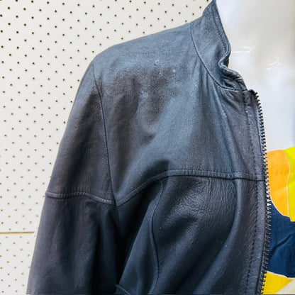 1980s nz vintage / RUSA / soft leather bomber jacket / made in nz / L (3913540598644576814)