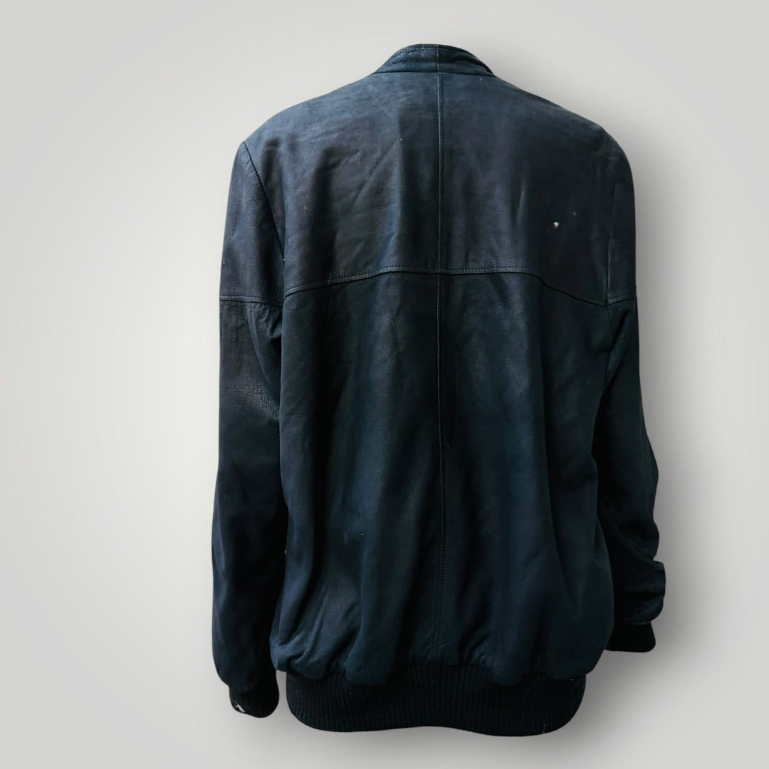 1980s nz vintage / RUSA / soft leather bomber jacket / made in nz / L (3913540666639390602)