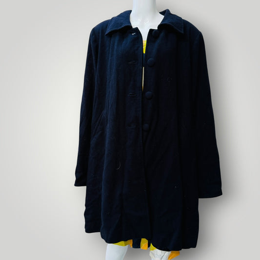 swing coat / navy blue / wool + cashmere / XXL (3913540685288823308)