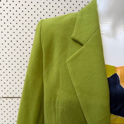 1990s vintage / lime green wool blazer / s (3913640196150114443)