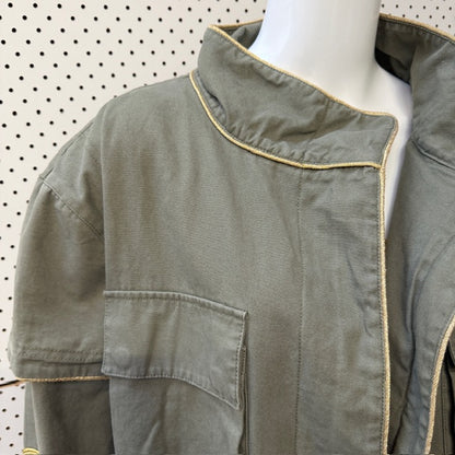 ONE TEASAPOON / green trench with gold details / s (3913640217485394381)
