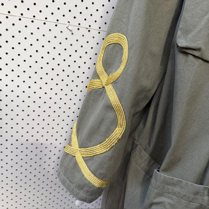 ONE TEASAPOON / green trench with gold details / s (3913640220296512355)
