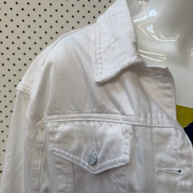 KSUBI / white denim jacket, oversized fit / s (3913640267759866358)