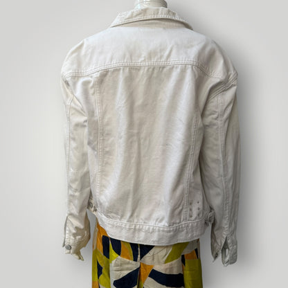 KSUBI / white denim jacket, oversized fit / s (3913640493389428825)