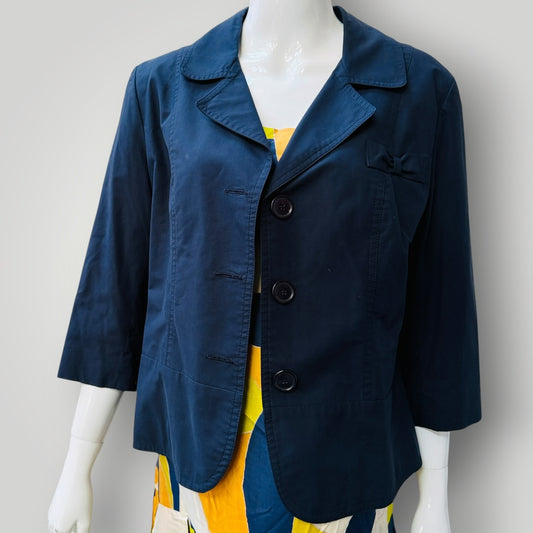 DEBORAH SWEENEY / 3/4 sleeve blazer / 12 / made in nz (3913640498555205153)