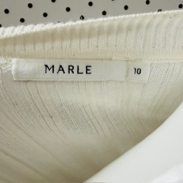 MARLE / layla tee in cotton merino / white / 10 (3913713711695957830)