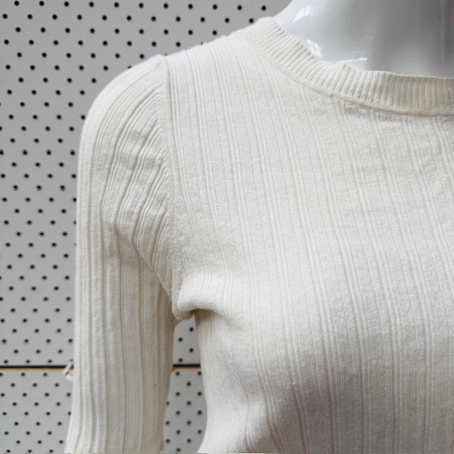 MARLE / layla tee in cotton merino / white / 10 (3913713713726038850)