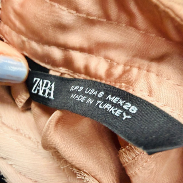 ZARA / sleeveless high necked blouse / salmon / s (3913713719934891011)