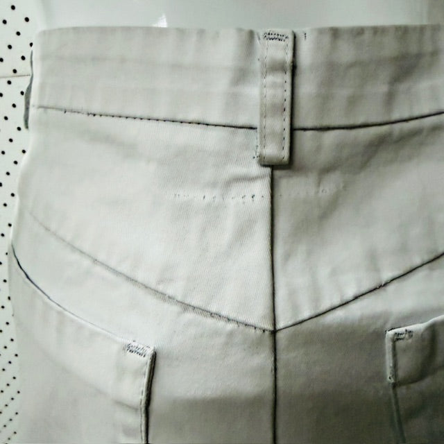 2000s vintage / MARGIELA / white grey a line skirt / s (3913713822223871266)