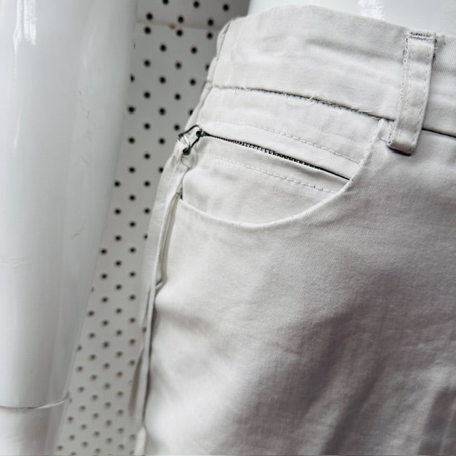 2000s vintage / MARGIELA / white grey a line skirt / s (3913713828203877934)