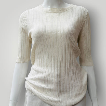 MARLE / layla tee in cotton merino / white / 10 (3913714125639504189)