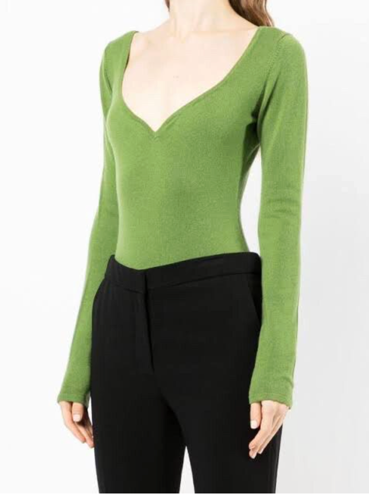 PARIS GEORGIA / cashmere wool bodysuit / green / m (3913827560369732818)