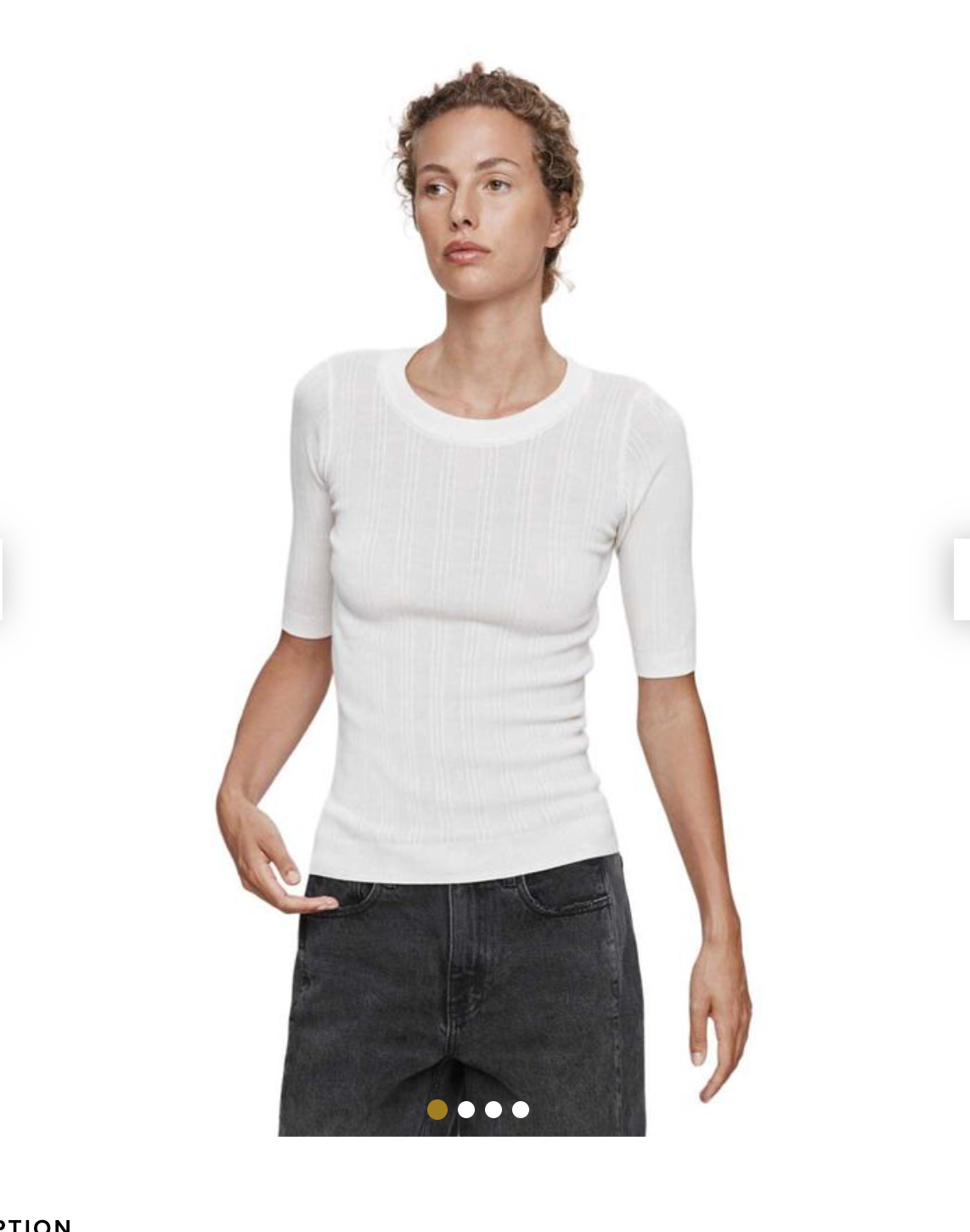 MARLE / layla tee in cotton merino / white / 10 (3914054386805235240)