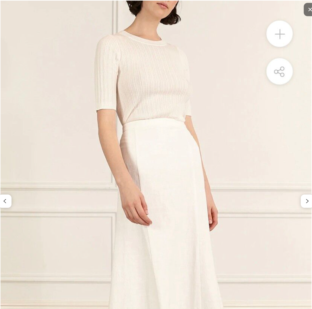 MARLE / layla tee in cotton merino / white / 10 (3914054484820743676)