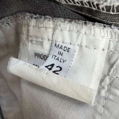 2000s vintage / MARGIELA / white grey a line skirt / s (3914054732400202499)