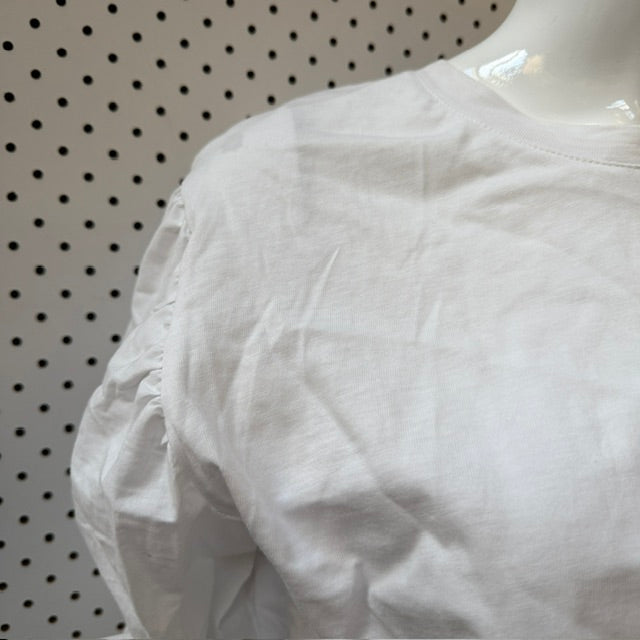 Zara / balloon sleeve cotton blouse / m (3914078648487835833)