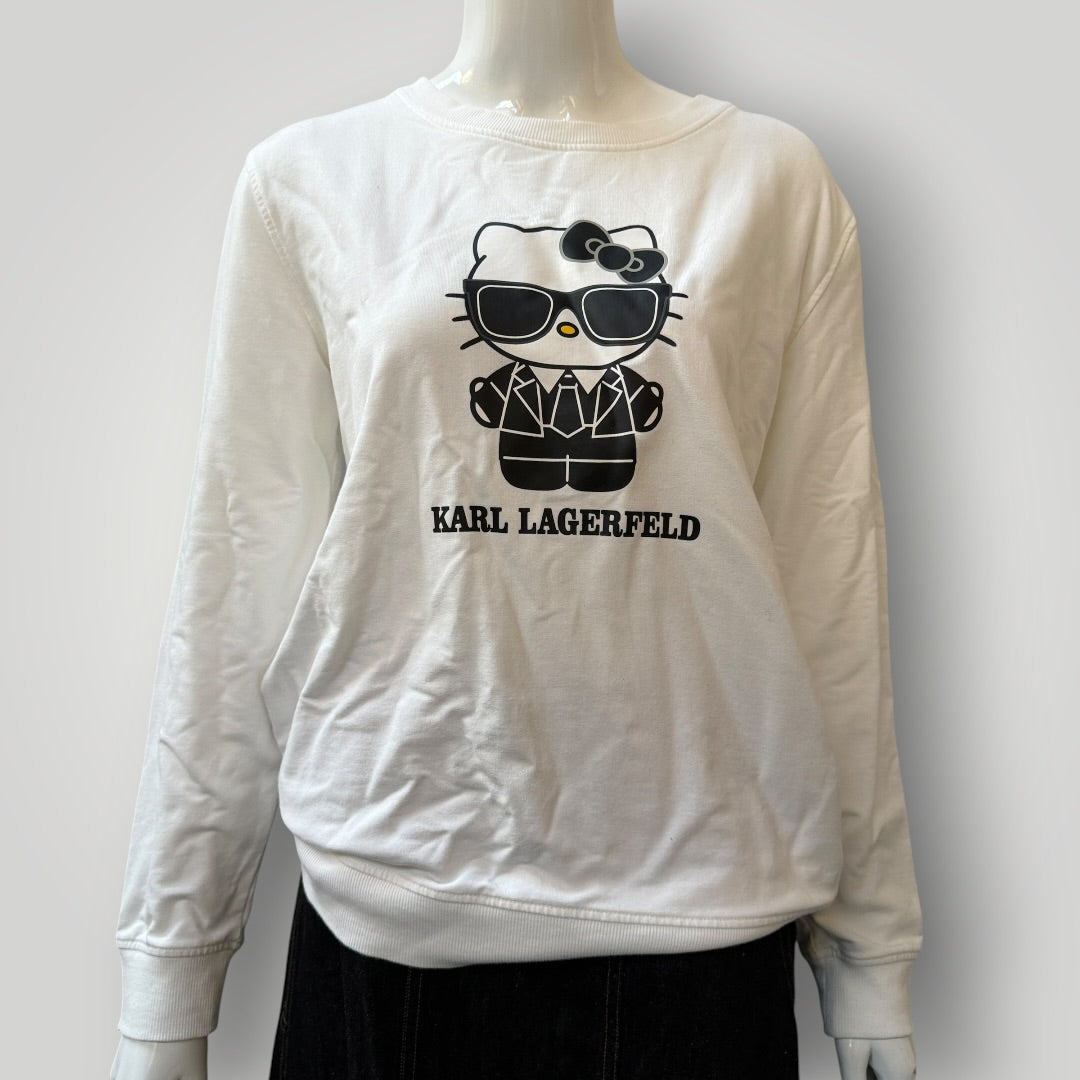 KARL LAGERFIELD x HELLO KITTY / graphic longsleeved tee / s (3914078858350306160)