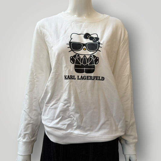 KARL LAGERFIELD x HELLO KITTY / graphic longsleeved tee / s (3914078858350306160)