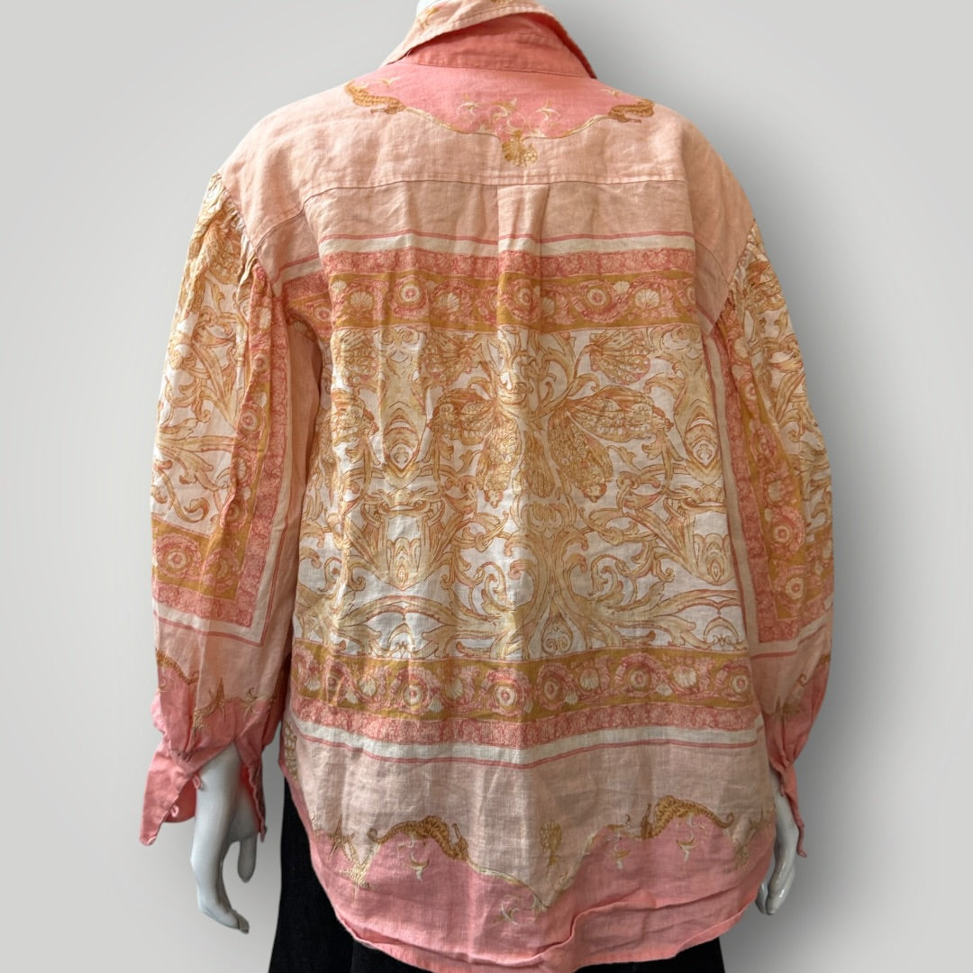 ALEMAIS / ursula bishop sleeve linen shirt / 10 (3914078884940956588)