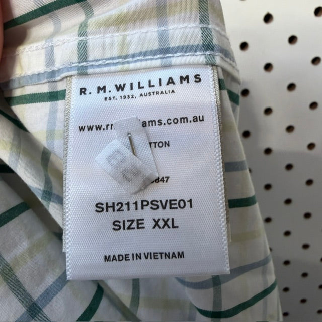 RM WILLIAMS / 'hervey' short sleeved check shirt / XXL (3914151231089060340)